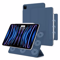 Magnetic Case for iPad Pro 11 Inch 4th/3rd/2nd Generation(2022/2021/2020),Slim Smart Folio, Lightweight Trifold Stand Case, Auto Sleep/Wake, Support 2nd Gen Apple Pencil Charging (Dark Blue) thumbnail 1