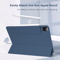Magnetic Case for iPad Pro 11 Inch 4th/3rd/2nd Generation(2022/2021/2020),Slim Smart Folio, Lightweight Trifold Stand Case, Auto Sleep/Wake, Support 2nd Gen Apple Pencil Charging (Dark Blue) thumbnail 3