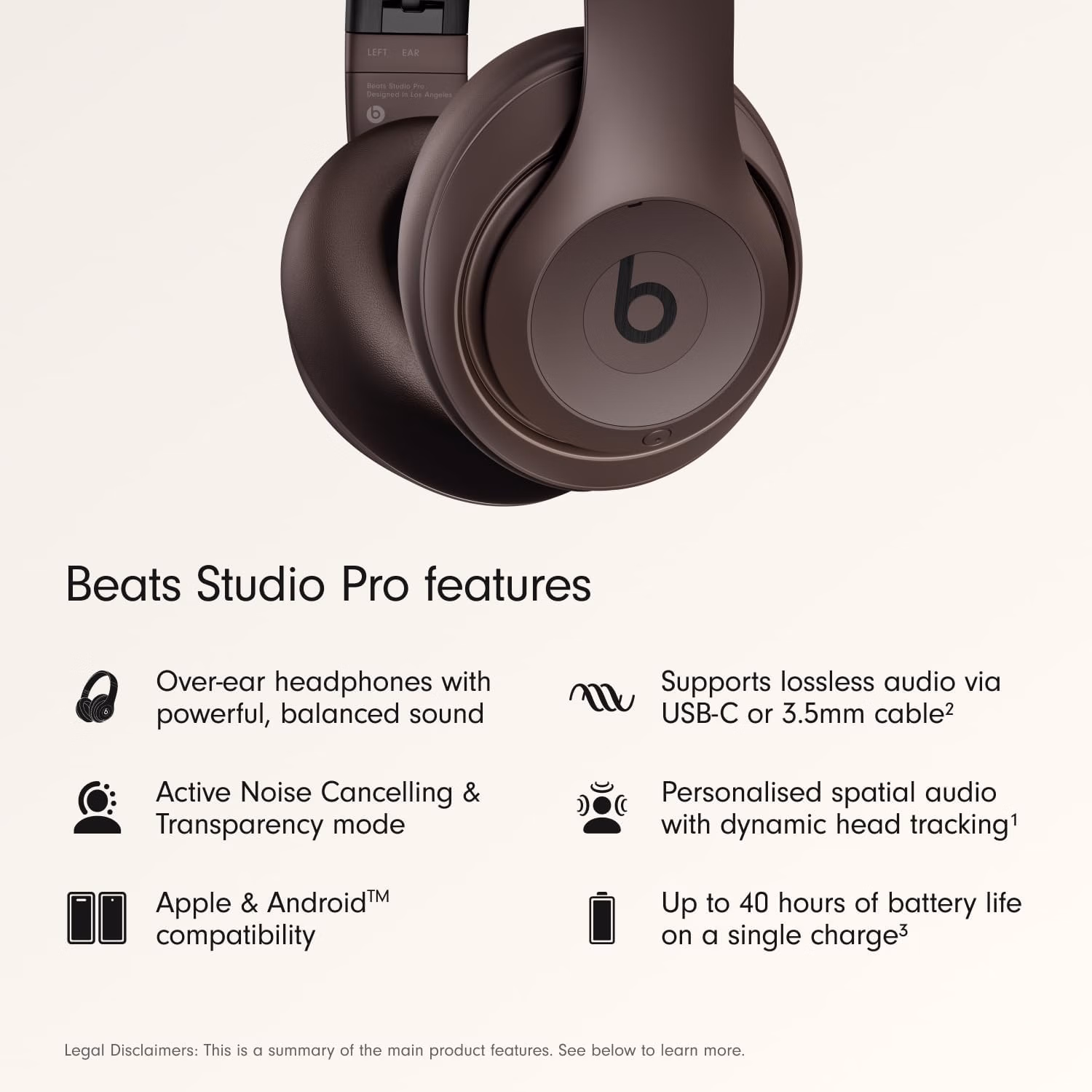 Beats Studio Pro MQTT3LL/A Deep Brown | Unit 1090 thumbnail 5