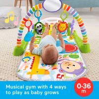 Fisher-Price Baby Playmat Deluxe Kick & Play Piano Gym for Learning & 2 Maracas Soft Rattles for Newborn to Toddler Play Ages 0+ Months thumbnail 3