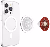 Red Rotary Phone Dial Retro Mid Century Vintage Dial PopSockets PopGrip for MagSafe thumbnail 3