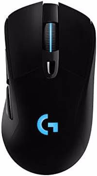 Logitech G703 Lightspeed Wireless Gaming Mouse W/Hero 25K Sensor, PowerPlay Compatible, Lightsync RGB, Lightweight 95G+10G Optional, 100-25, 600 DPI, Rubber Side Grips - Black thumbnail 1