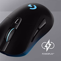 Logitech G703 Lightspeed Wireless Gaming Mouse W/Hero 25K Sensor, PowerPlay Compatible, Lightsync RGB, Lightweight 95G+10G Optional, 100-25, 600 DPI, Rubber Side Grips - Black thumbnail 3