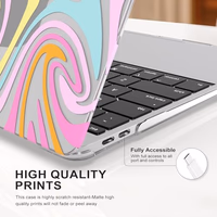 iCasso Compatible with MacBook Air 13 inch Case 2021, 2020-2018 Release M1 A2337 A2179 A1932, Colorful Fluid Protective Hard Shell Case +Keyboard Cover + Screen Protector（Fluid） thumbnail 4