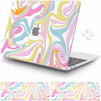 iCasso Compatible with MacBook Air 13 inch Case 2021, 2020-2018 Release M1 A2337 A2179 A1932, Colorful Fluid Protective Hard Shell Case +Keyboard Cover + Screen Protector（Fluid） thumbnail 1