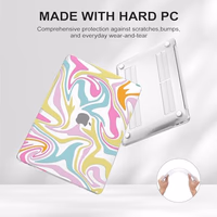 iCasso Compatible with MacBook Air 13 inch Case 2021, 2020-2018 Release M1 A2337 A2179 A1932, Colorful Fluid Protective Hard Shell Case +Keyboard Cover + Screen Protector（Fluid） thumbnail 3