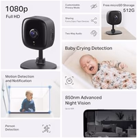 Tapo 1080P Indoor Wired Security Camera - Works as a Baby Monitor & Pet Camera, Motion Detection, 2-Way Audio, Siren, Night Vision, Subscription-Free Local Storage or Optional Cloud, C101 thumbnail 2