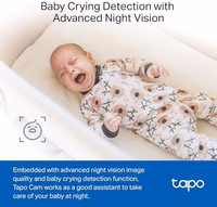 Tapo 1080P Indoor Wired Security Camera - Works as a Baby Monitor & Pet Camera, Motion Detection, 2-Way Audio, Siren, Night Vision, Subscription-Free Local Storage or Optional Cloud, C101 thumbnail 5