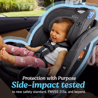 Graco Turn2Me 3-in-1 Rotating Convertible Car Seat, Manchester, Rear-Facing Rotation Only, Forward-Facing Mode, Highback Booster Up to 100 lbs, Adjustable Headrest & Harness, Steel Reinforced Frame thumbnail 3