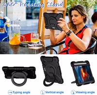 Case for 2024 iPad mini 7 A17 Pro/2021 Mini 6 8.3 Inch Case with Built-in Pencil Holder/360° Rotating Handle Stand, Drop-Proof Cover for iPad mini 7th/6th Generation 8.3", Black thumbnail 3