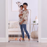 Regalo Safety 29-47" Easy Open Extra Wide Baby Gate for Doorways, Hallways & Bottom of Stairs, Pressured Mounted Safety Gate for Babies, Toddlers & Pets, Tested & Safe, American Designed and Owned thumbnail 1