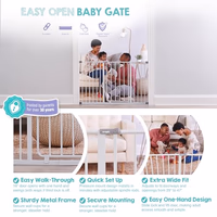 Regalo Safety 29-47" Easy Open Extra Wide Baby Gate for Doorways, Hallways & Bottom of Stairs, Pressured Mounted Safety Gate for Babies, Toddlers & Pets, Tested & Safe, American Designed and Owned thumbnail 2