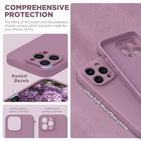 SURPHY Designed for iPhone 14 Pro Silicone Lilac Purple thumbnail 4