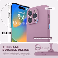 SURPHY Designed for iPhone 14 Pro Silicone Lilac Purple thumbnail 3