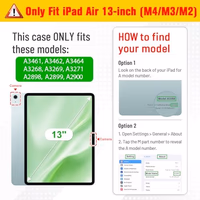 Fintie Hybrid Slim Case for iPad Air 13-inch M4/M3/M2 (2026/2025/2024) - [Built-in Pencil Holder] Shockproof Cover with Clear Transparent Back Shell, Composition Book thumbnail 2