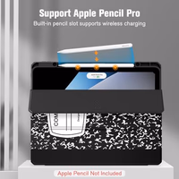 Fintie Hybrid Slim Case for iPad Air 13-inch M4/M3/M2 (2026/2025/2024) - [Built-in Pencil Holder] Shockproof Cover with Clear Transparent Back Shell, Composition Book thumbnail 5