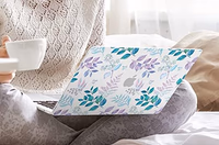 DONGKE Compatible with MacBook Air 13 inch Case 2021 2020 2019 2018 Release A2337 M1 A2179 A1932 with Retina Display & Touch ID, Plastic Hard Shell & Keyboard Cover - Lilac Leaves thumbnail 4