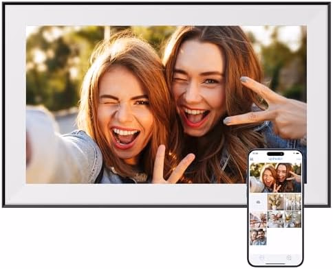 Dragon Touch Digital Picture Frame - 15.6 Inch WiFi Large Digital Photo Frame with 32GB Storage, FHD Touch Screen, Easy Setup to Share Photos or Videos Remotely via Vphoto App from Anywhere