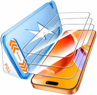 Mkeke for iPhone 17 Pro Screen Protector 3 Pack [9H+ Hardness] [Military-Grade Drop Protection] [Sensitive Touch] [Easy Installation] [HD Clear] Full Edge Coverage Tempered Glass thumbnail 1