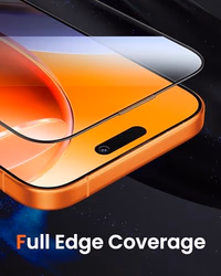 Mkeke for iPhone 17 Pro Screen Protector 3 Pack [9H+ Hardness] [Military-Grade Drop Protection] [Sensitive Touch] [Easy Installation] [HD Clear] Full Edge Coverage Tempered Glass thumbnail 4