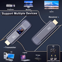 TTQ Wireless HDMI Transmitter and Receiver, Wireless HDMI Extender, 4K Decode 1080P Output, Metal Housing, LED Display, 100FT Range, 2.4G&5G, for PC/Camera/HDTV/Projector/TV Box thumbnail 3