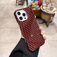 Jmltech for iPhone 16 Pro Max Case Polka Dot Phone Cases Aesthetic Design Trendy Simple Case Slim Shockproof Protective Cover White Black Dots thumbnail 5