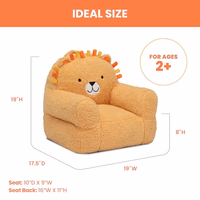 Delta Children Lion Cozee Buddy Chair, Orange thumbnail 4
