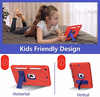 New iPad 5th 6th Generation Case 9.7 inch 2017 2018 Released with Stand & Pencil Holder | Kids Friendly 3-Layer Heavy Duty Rugged Protective Shockproof | Red & Blue thumbnail 3