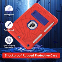 New iPad 5th 6th Generation Case 9.7 inch 2017 2018 Released with Stand & Pencil Holder | Kids Friendly 3-Layer Heavy Duty Rugged Protective Shockproof | Red & Blue thumbnail 5