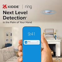Kidde Smart Smoke and Carbon Monoxide Detector, Ring App Enabled for Real-Time Notifications, Hardwired Alarm, AA Backup Battery thumbnail 2