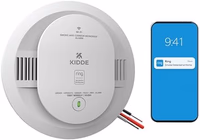 Kidde Smart Smoke and Carbon Monoxide Detector, Ring App Enabled for Real-Time Notifications, Hardwired Alarm, AA Backup Battery thumbnail 1
