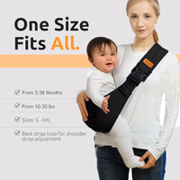 Marrlly Baby Sling Carrier Newborn to Toddler Adjustable One-Shoulder Design with Hip Seat Support, Labor-Saving Baby Wraps Carrier 10-30 lbs(Blue) thumbnail 2