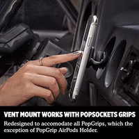 PopSockets: PopMount 2 Non-Adhesive Car Vent Mount Handsfree Support For Smartphones and Tablets - Black thumbnail 5