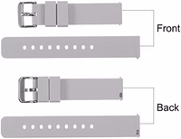 HARFINGTON Silicone Watch Band Quick Release Soft Rubber Replacement Watch Strap with Stainless Steel Buckle for Men Women thumbnail 4