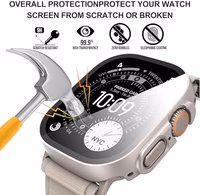 Suoman 2-Pack for Apple Watch Ultra 3/2/1 49mm Case, Ultra-Thin Tempered Glass Screen Protector, All-Around PC Protection Cover for iWatch Ultra 49mm 3/2/1 - Starlight thumbnail 5