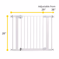 Safety 1st Easy Install Baby Gate for Doorways, Auto-Close Pressure-Mounted Magnetic Latch, Indoor Dog Gates, No Drilling, Fits 29"-38", White thumbnail 2