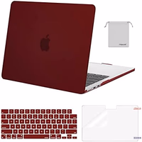 MOSISO Compatible with MacBook Air 13 inch Case M5 2026 M4 2025 M3 M2 2024-2022 A3449 A3240 A3113 A2681, Hard Shell&Keyboard Cover&Screen Film&Pouch for MacBook Air 13.6 inch Case, Burgundy thumbnail 1
