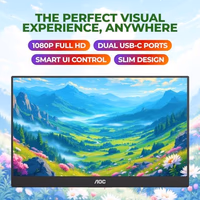 AOC 16T20 Portable Monitor 15.6" FHD 1080p IPS Display, USB-C x2, Mini HDMI, Built-in Speakers, Travel Monitor with Smart Cover, Compatible with Laptops, MacBook, Gaming Console Ready thumbnail 2