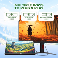 AOC 16T20 Portable Monitor 15.6" FHD 1080p IPS Display, USB-C x2, Mini HDMI, Built-in Speakers, Travel Monitor with Smart Cover, Compatible with Laptops, MacBook, Gaming Console Ready thumbnail 3