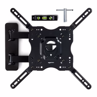 Amazon Basics Full Motion Articulating TV Wall Mount, with Swivel and Tilt, for 26" to 55" TVs and Flat Panels up to 80 Lbs, VESA Compatible, Black thumbnail 1