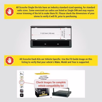 Scosche FD1423B Single DIN Radio Dash Kit Compatible with Select 1995-11 Ford, Lincoln, Mazda and Mercury Vehicles - Aftermarket Car Stereo Installation Kit - See Fit Guide in Images for Your Vehicle thumbnail 2
