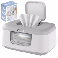 Jool Baby TinyBums Baby Wipe Warmer & Dispenser with LED Changing Light & On/Off Switch (Gray) thumbnail 1