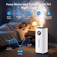 Uthfy 5.5Gal/21L Humidifier for Large Room 3000sq.ft, 2000ml/h Dual 360° Nozzles Ultrasonic Humidifiers for Bedroom, Remote/Touch Control,4 Atomizing Plates, Top Fill, 12H Timer thumbnail 5