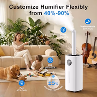 Uthfy 5.5Gal/21L Humidifier for Large Room 3000sq.ft, 2000ml/h Dual 360° Nozzles Ultrasonic Humidifiers for Bedroom, Remote/Touch Control,4 Atomizing Plates, Top Fill, 12H Timer thumbnail 3