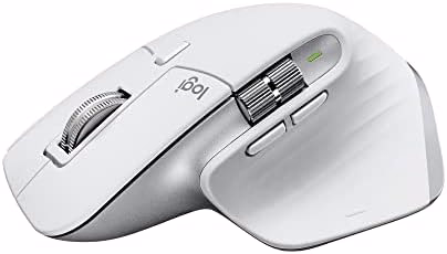 Logitech MX Master 3S Wireless Mouse Standard Edition with Logi Bolt USB Receiver, Ultra-Fast Scrolling, Ergo, 8K DPI, Track on Glass, Quiet Clicks, USB-C, Bluetooth, Windows, Linux, Chrome- Pale Grey
