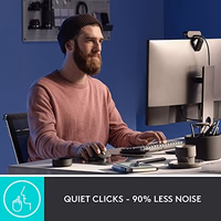 Logitech MX Master 3S Wireless Mouse Standard Edition with Logi Bolt USB Receiver, Ultra-Fast Scrolling, Ergo, 8K DPI, Track on Glass, Quiet Clicks, USB-C, Bluetooth, Windows, Linux, Chrome- Pale Grey thumbnail 3