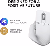 Logitech MX Master 3S Wireless Mouse Standard Edition with Logi Bolt USB Receiver, Ultra-Fast Scrolling, Ergo, 8K DPI, Track on Glass, Quiet Clicks, USB-C, Bluetooth, Windows, Linux, Chrome- Pale Grey thumbnail 5