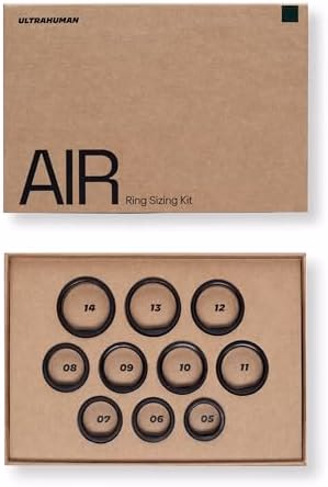 ULTRAHUMAN Ring AIR (Certified Amazon Renewed) – Smart Ring Health Tracker, Sleep Tracker, Smart Ring for Men/Women, Fitness Tracker (Sizing Kit, Sizing Kit)