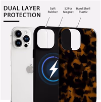 NITITOP Compatible with iPhone 15 Pro Max Case Black thumbnail 2