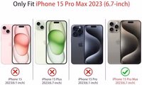 NITITOP Compatible with iPhone 15 Pro Max Case Black thumbnail 3